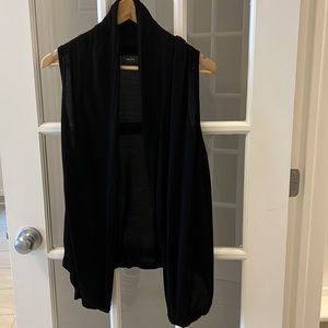 Mexx Black Knit Sweater Vest Size Extra Small